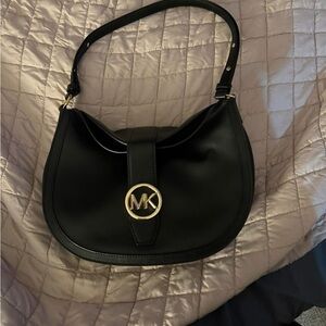 Michael Kors Black and Gold Shoulder Bag